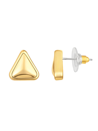 Gold-Plated Handcrafted Stud Earring With The Closure Of Push Back