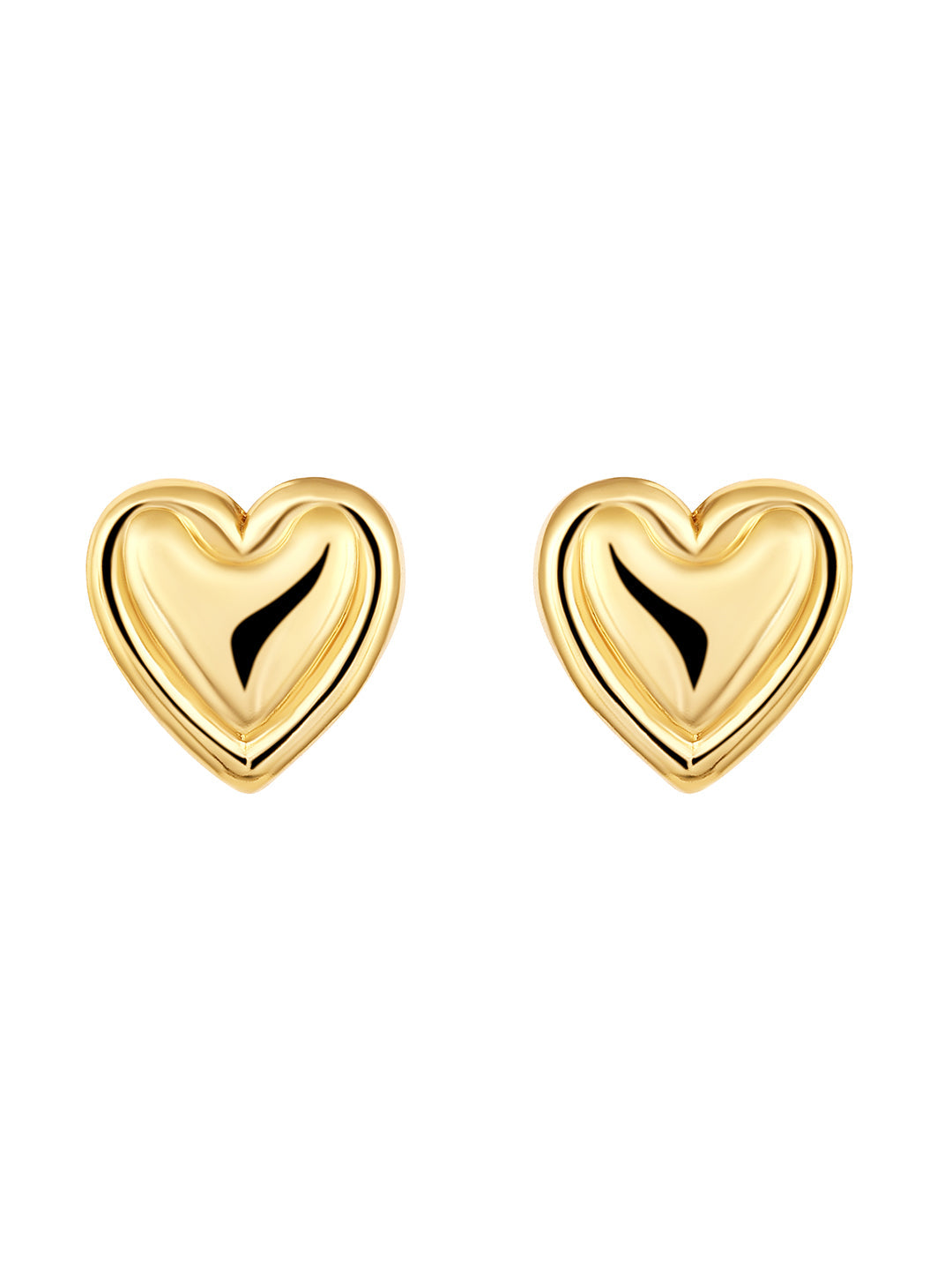 Gold-Plated Handcrafted Stud Earring With The Closure Of Push Back