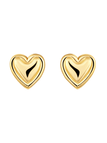 Gold-Plated Handcrafted Stud Earring With The Closure Of Push Back