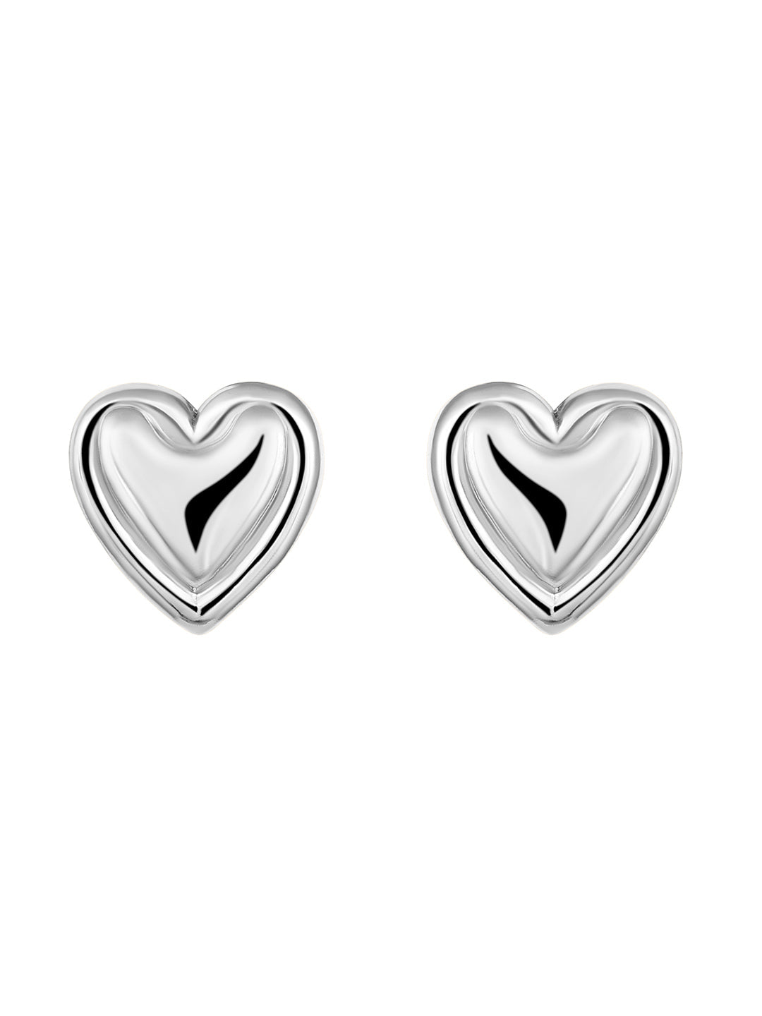 Silver Plated  Handcrafted Stud Earring With The Closure Of Push Back