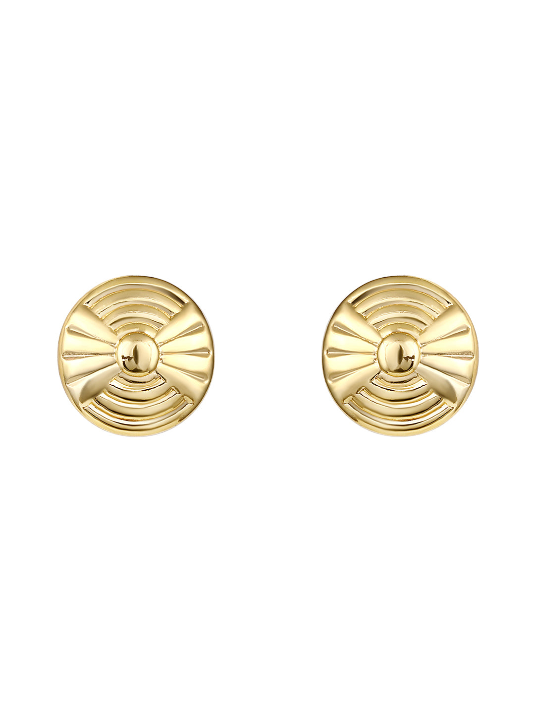 Gold-Plated Handcrafted Stud Earring With The Closure Of Push Back