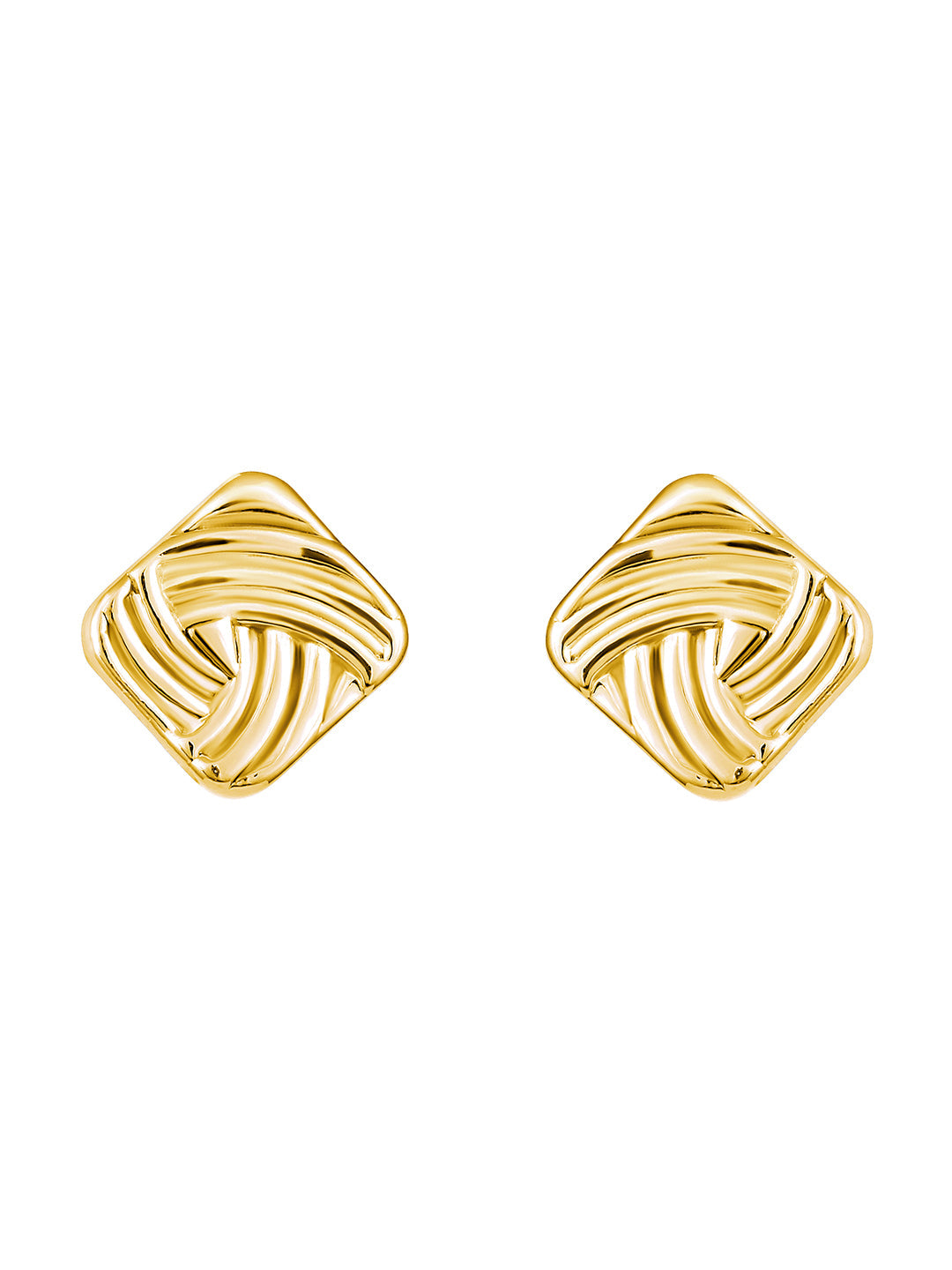 Gold-Plated Handcrafted Stud Earring With The Closure Of Push Back