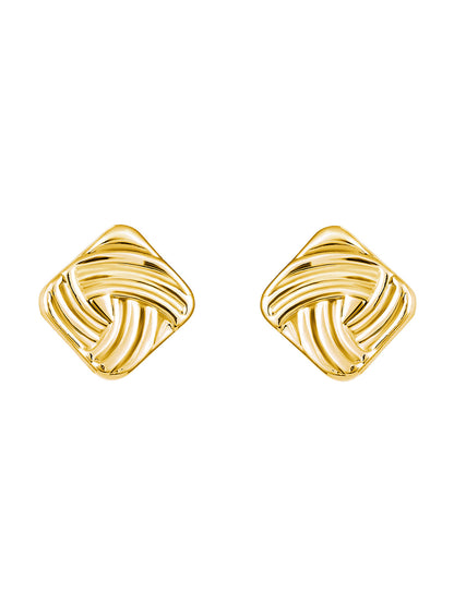 Gold-Plated Handcrafted Stud Earring With The Closure Of Push Back