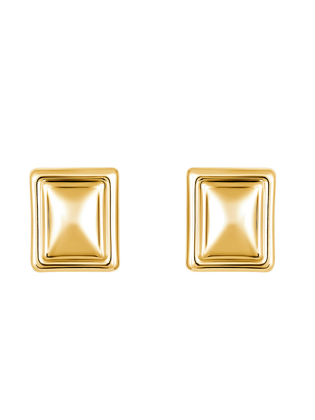 Gold-Plated Handcrafted Stud Earring With The Closure Of Push Back