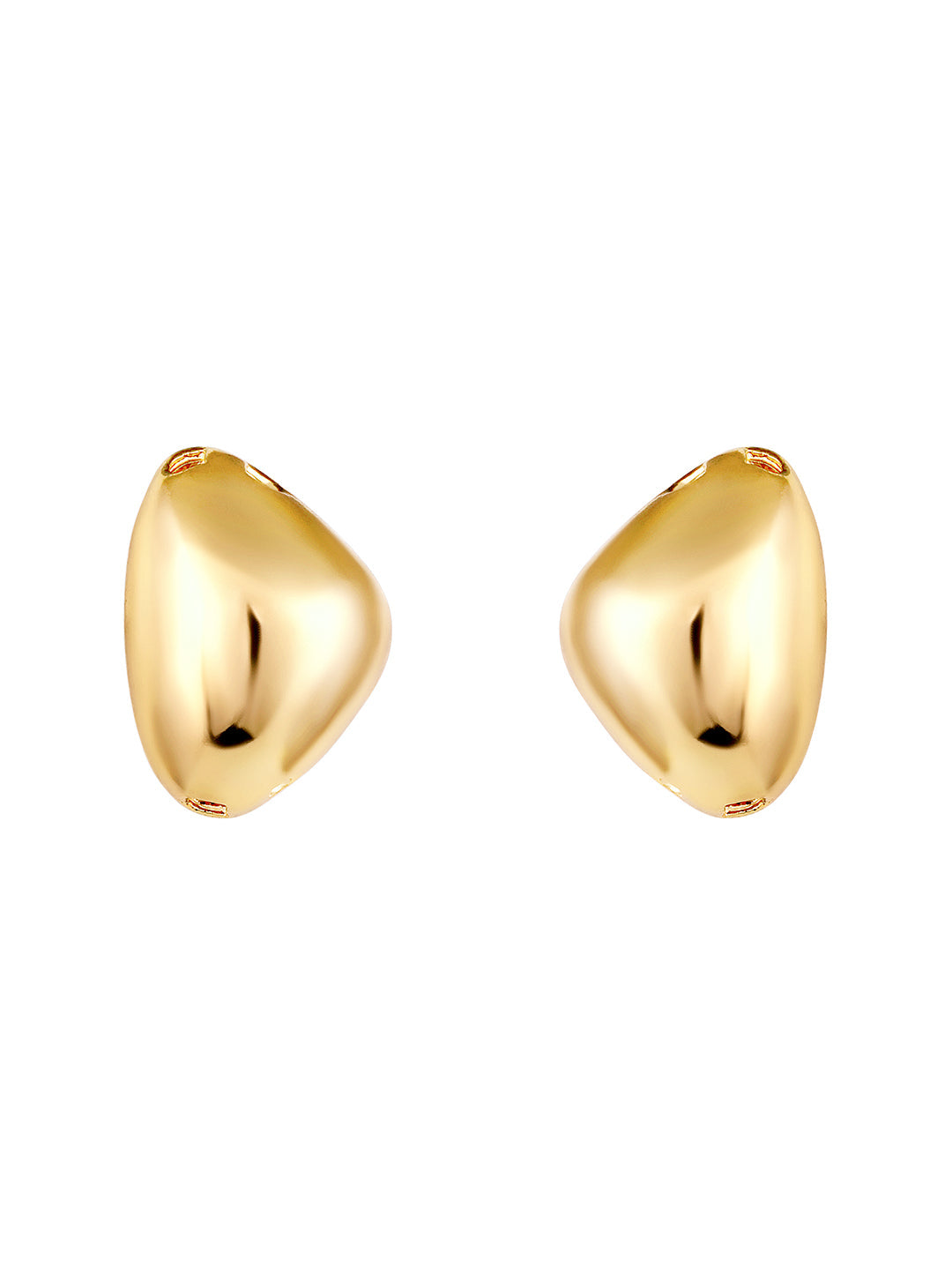 Gold-Plated Handcrafted Stud Earring With The Closure Of Push Back