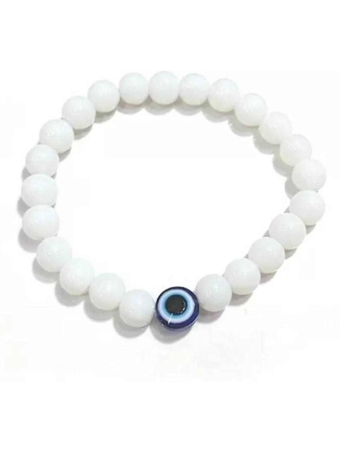 Silver Plated Bracelet With Black And White Pearls.