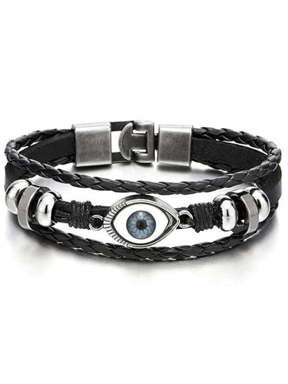 Silver Plated Bracelet With A Black Pearl.