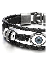 Evil Eye - Rhodium Plated Men's Bracelet