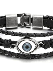 Evil Eye - Rhodium Plated Men's Bracelet