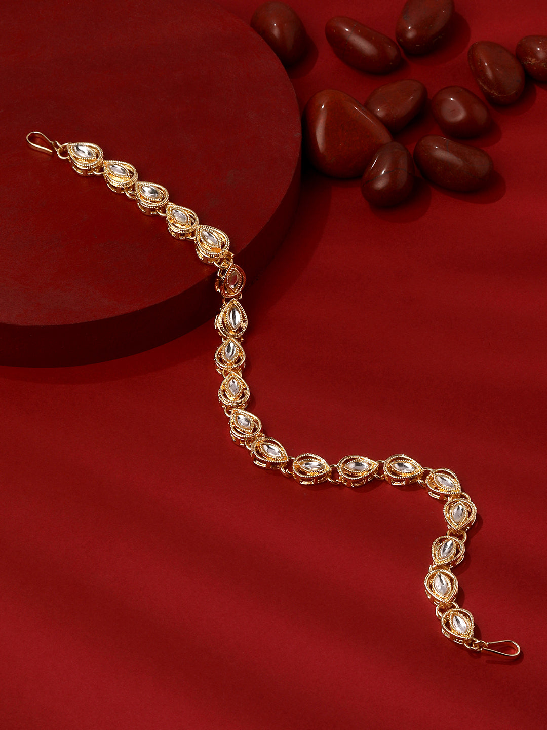 Gold Plated Kundan Matha Pati