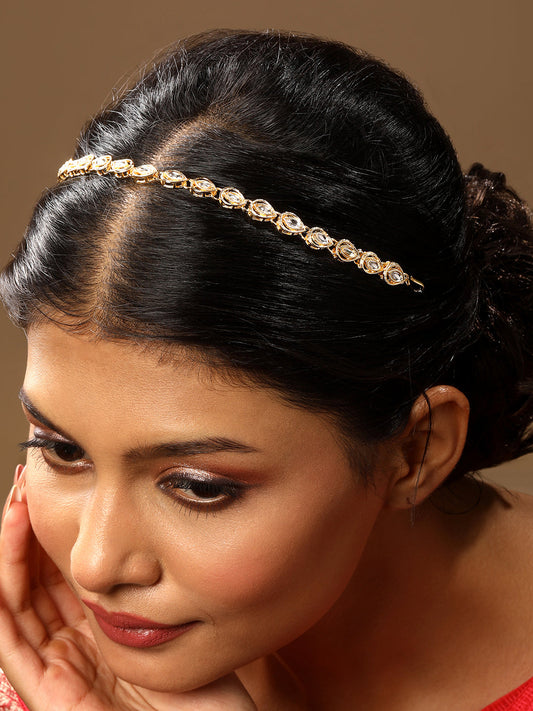 Gold Plated Kundan Matha Pati