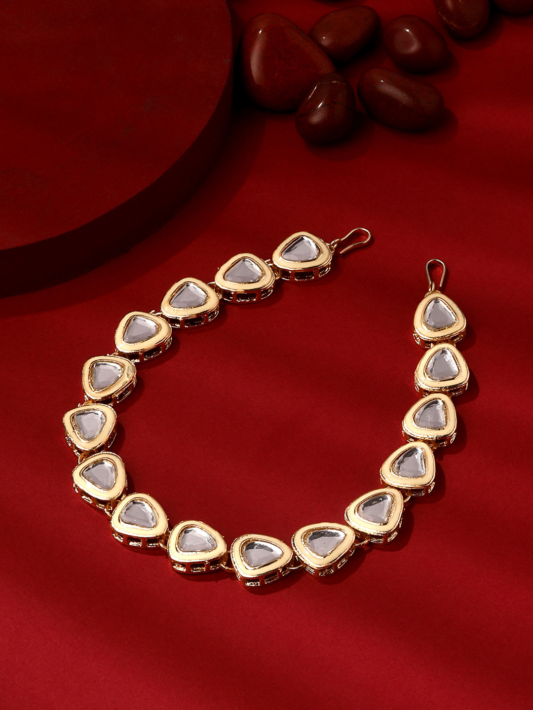 Gold Plated Kundan Meenakari Matha Pati