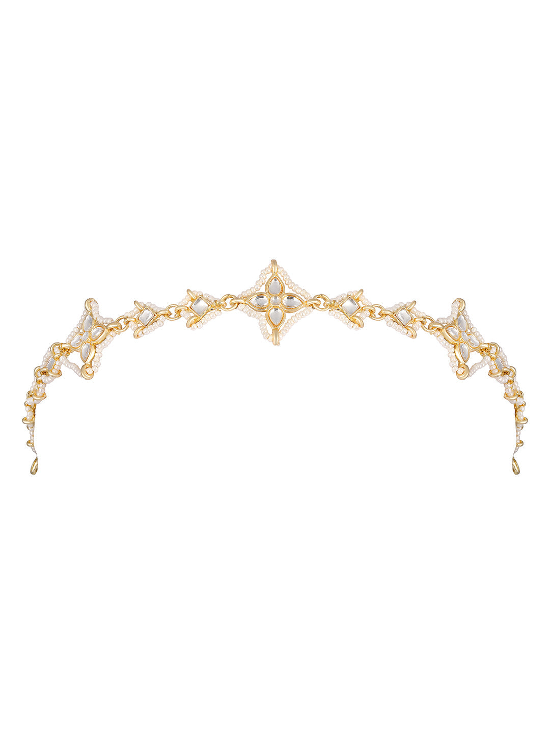 Gold Plated Kundan American Diamonds Matha Pati