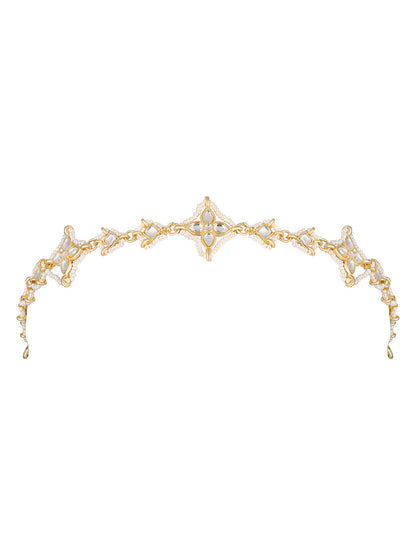 Gold Plated Kundan American Diamonds Matha Pati