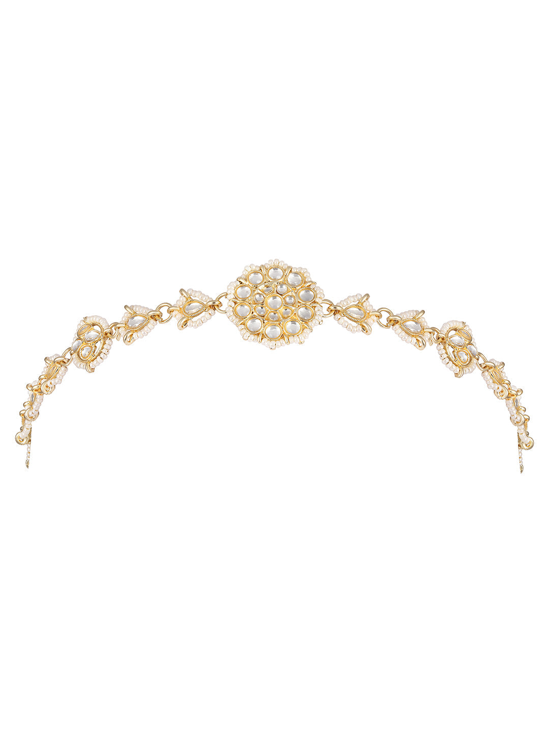 Gold Plated Kundan American Diamonds Matha Pati