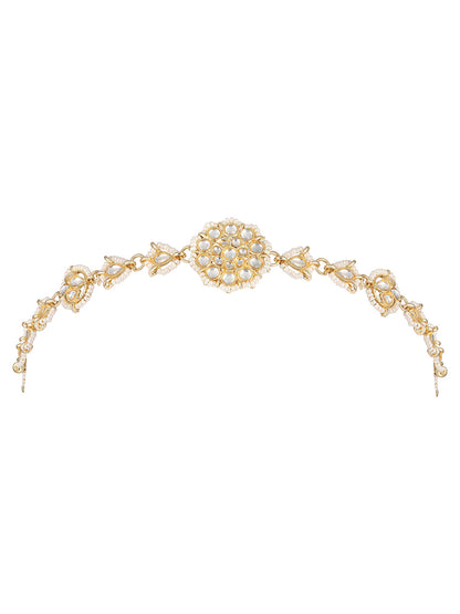Gold Plated Kundan American Diamonds Matha Pati