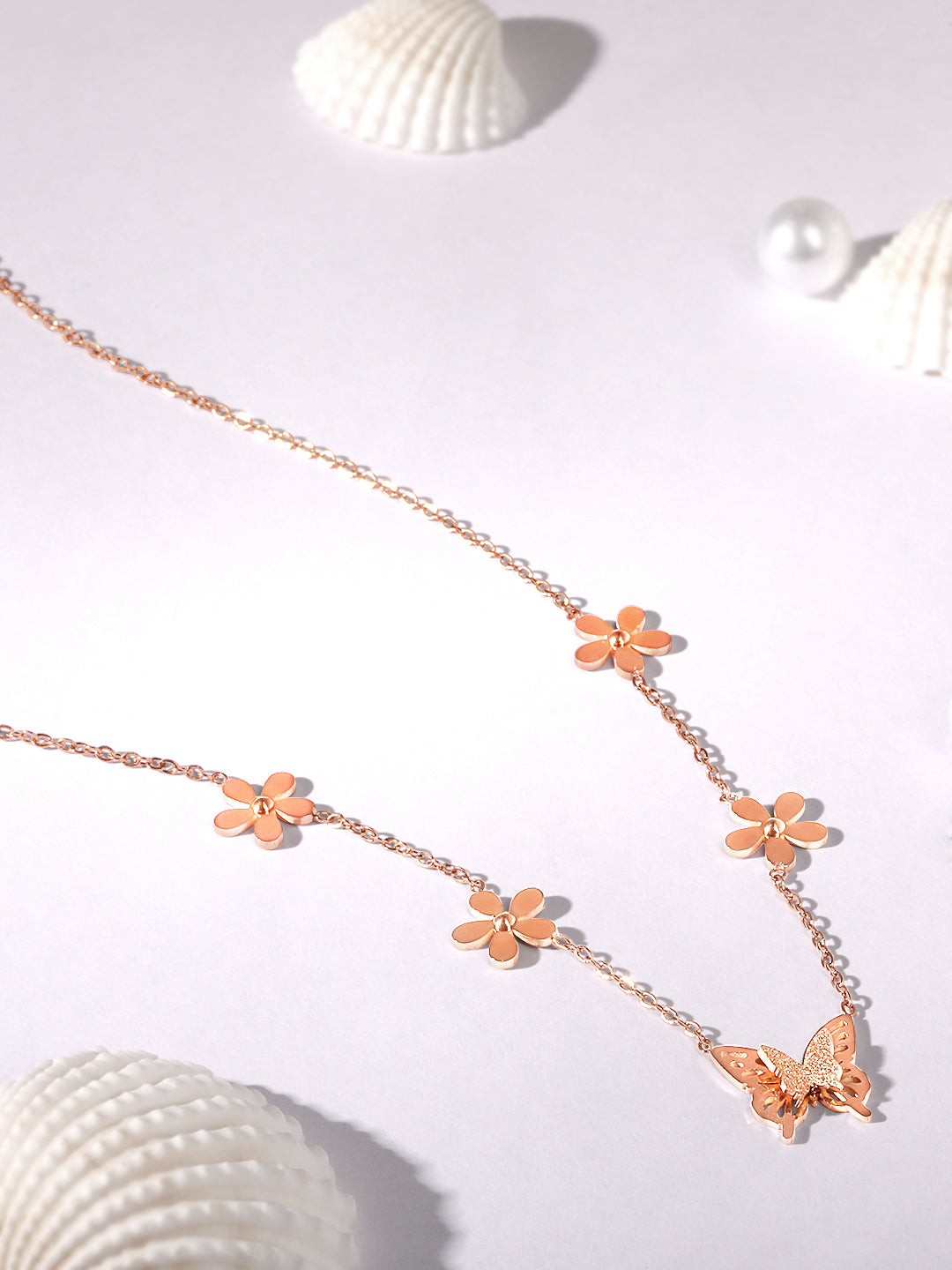 Rose Gold Handcrafted Chain With Lobster Claw Clasp.