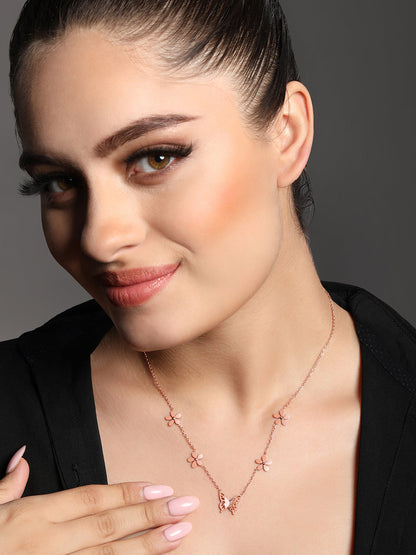 Rose Gold Handcrafted Chain With Lobster Claw Clasp.