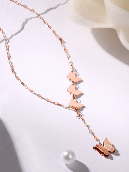 Rose Gold Handcrafted Chain With Lobster Claw Clasp.