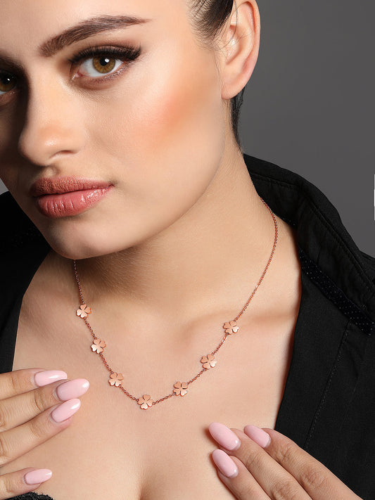 Rose Gold Handcrafted Chain With Lobster Claw Clasp.