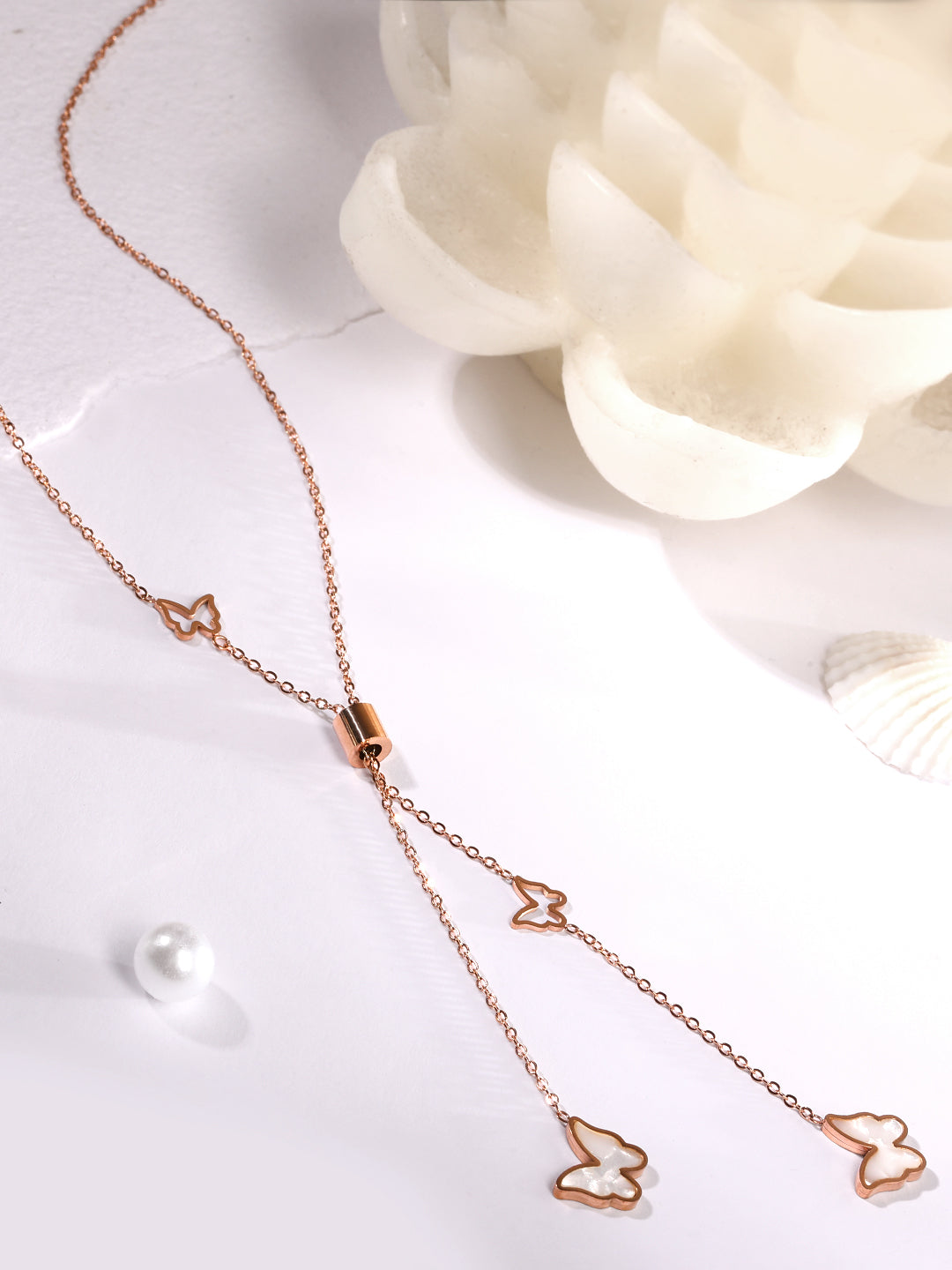 Rose Gold Handcrafted Chain With Lobster Claw Clasp.