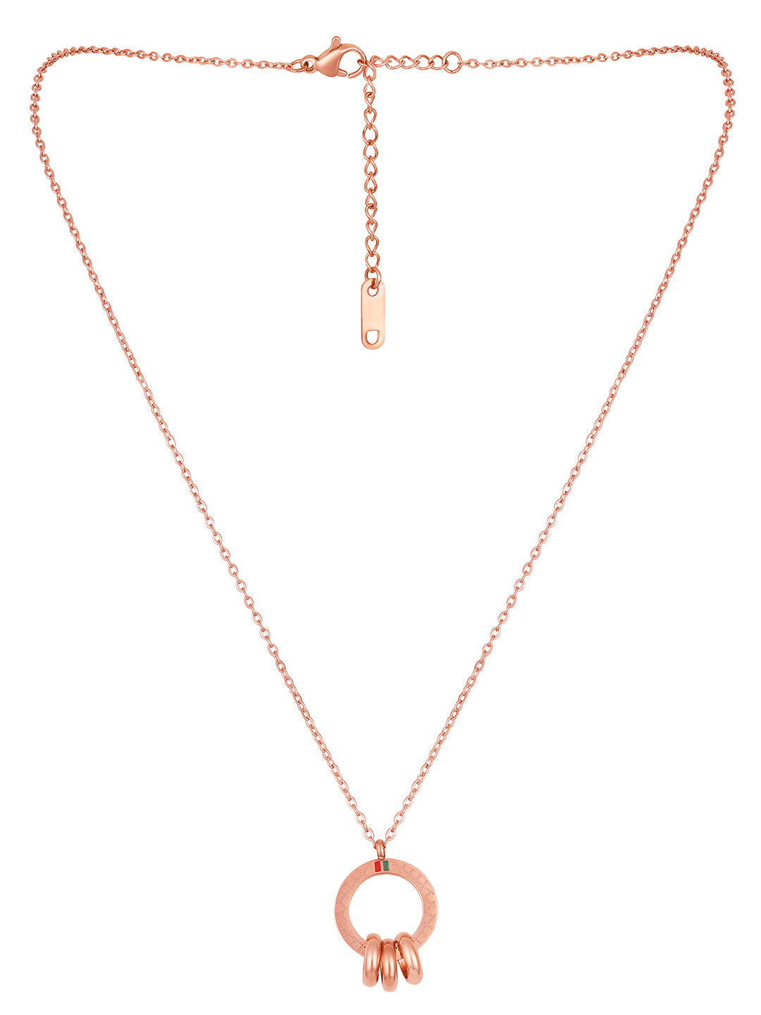 Rose Gold American Diamond Chain With Lobster Claw Clasp.