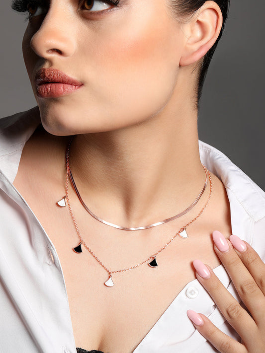 Rose Gold Handcrafted Chain With Lobster Claw Clasp.