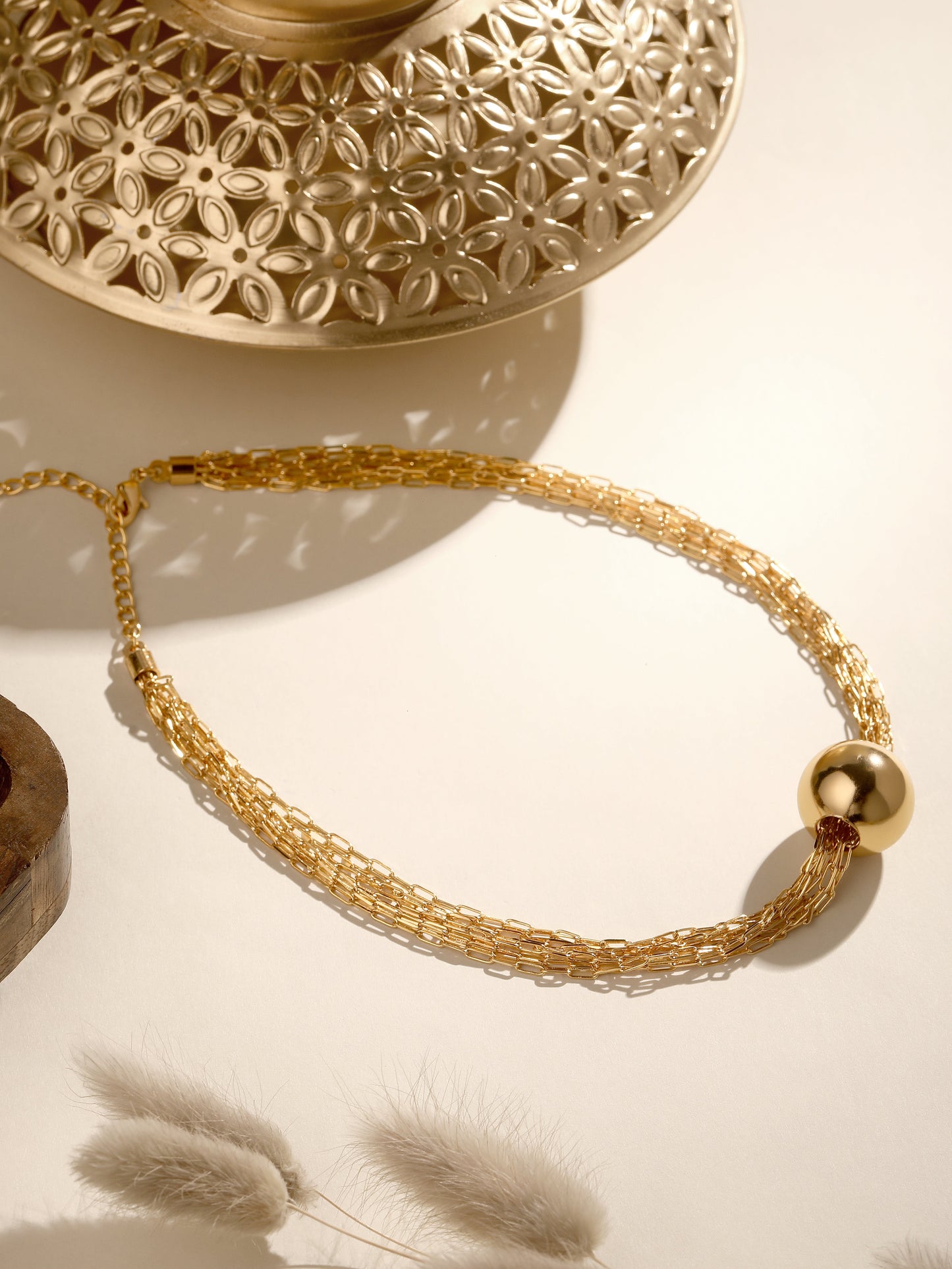 Rose Gold Plated  Pearl Necklace Chainwith Lobster Claw