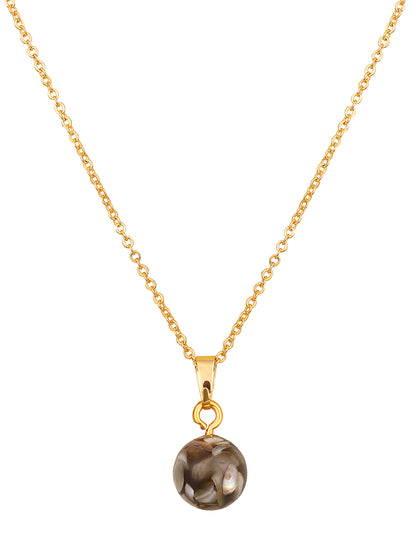 Contemporary Gold-Plated Pearl Charm Pendant With Chain For Women