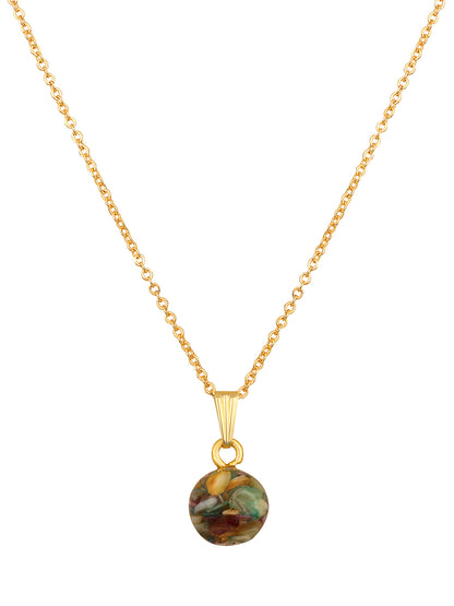 Contemporary Gold-Plated Pearl Charm Pendant With Chain For Women