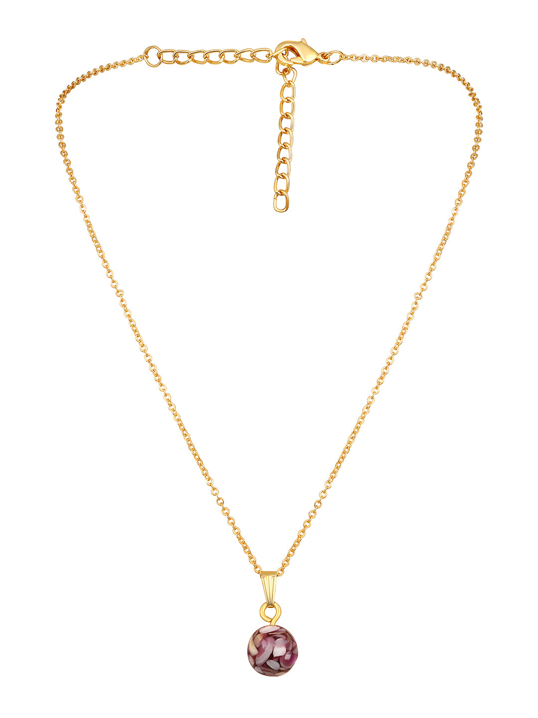 Contemporary Gold-Plated Pearl Charm Pendant With Chain For Women