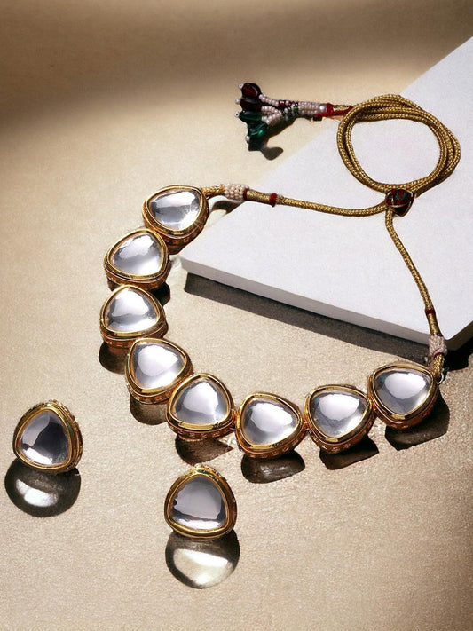 Kundan Elegance Choker Set - ASMITTA Jewellery 