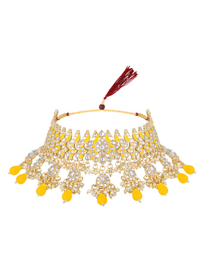 Chic Meenakari Pearl Choker Set