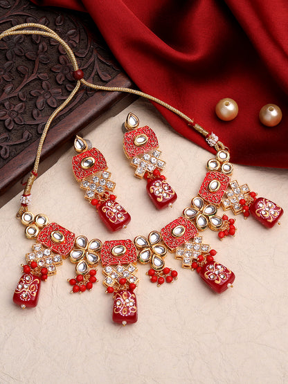 Vibrant Meenakari Choker Set