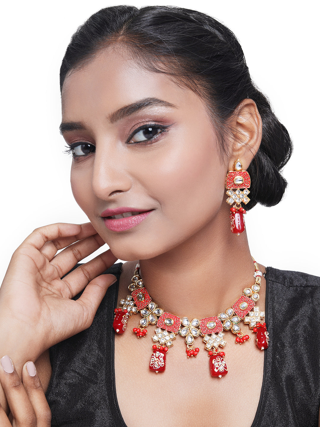 Vibrant Meenakari Choker Set