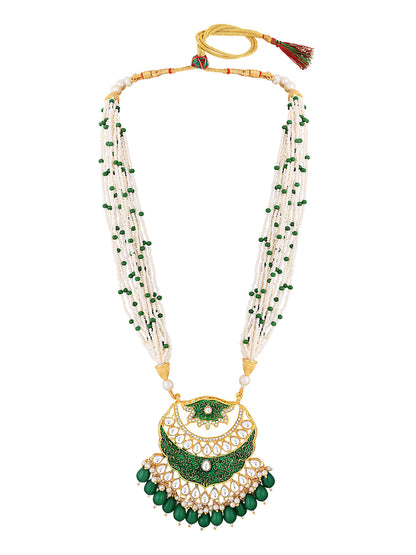 Multicolor Pearl Gold-Plated Jhumka Earring