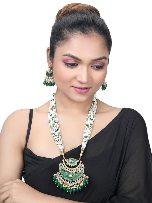 Multicolor Pearl Gold-Plated Jhumka Earring