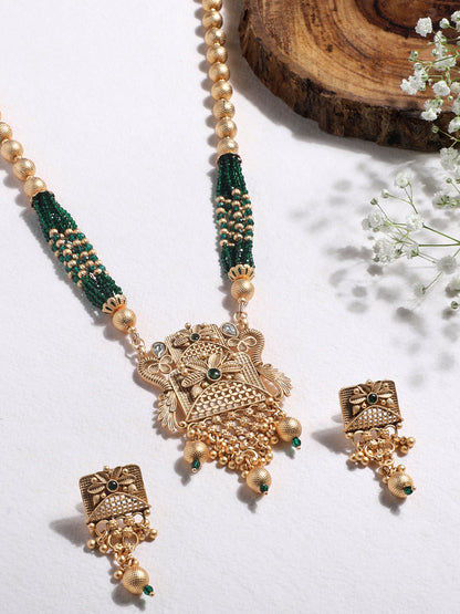 Rhodium Plated  Silver And Black Handcrafted Link Chain