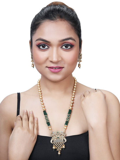 Rhodium Plated  Silver And Black Handcrafted Link Chain