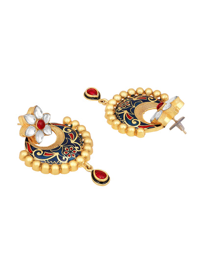 Elegant Meenakari Pearl Choker Set