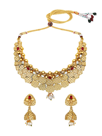 Gold Plated Ethnic Grace Choker Set