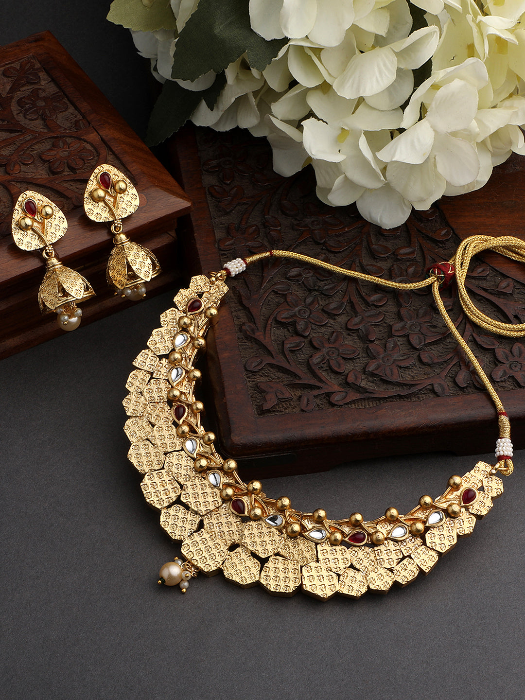 Gold Plated Ethnic Grace Choker Set