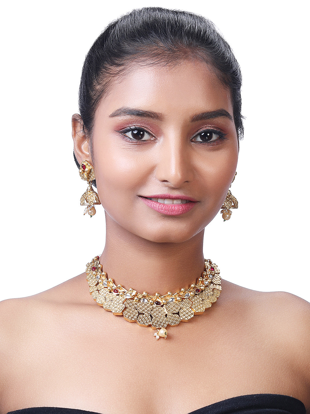 Gold Plated Ethnic Grace Choker Set