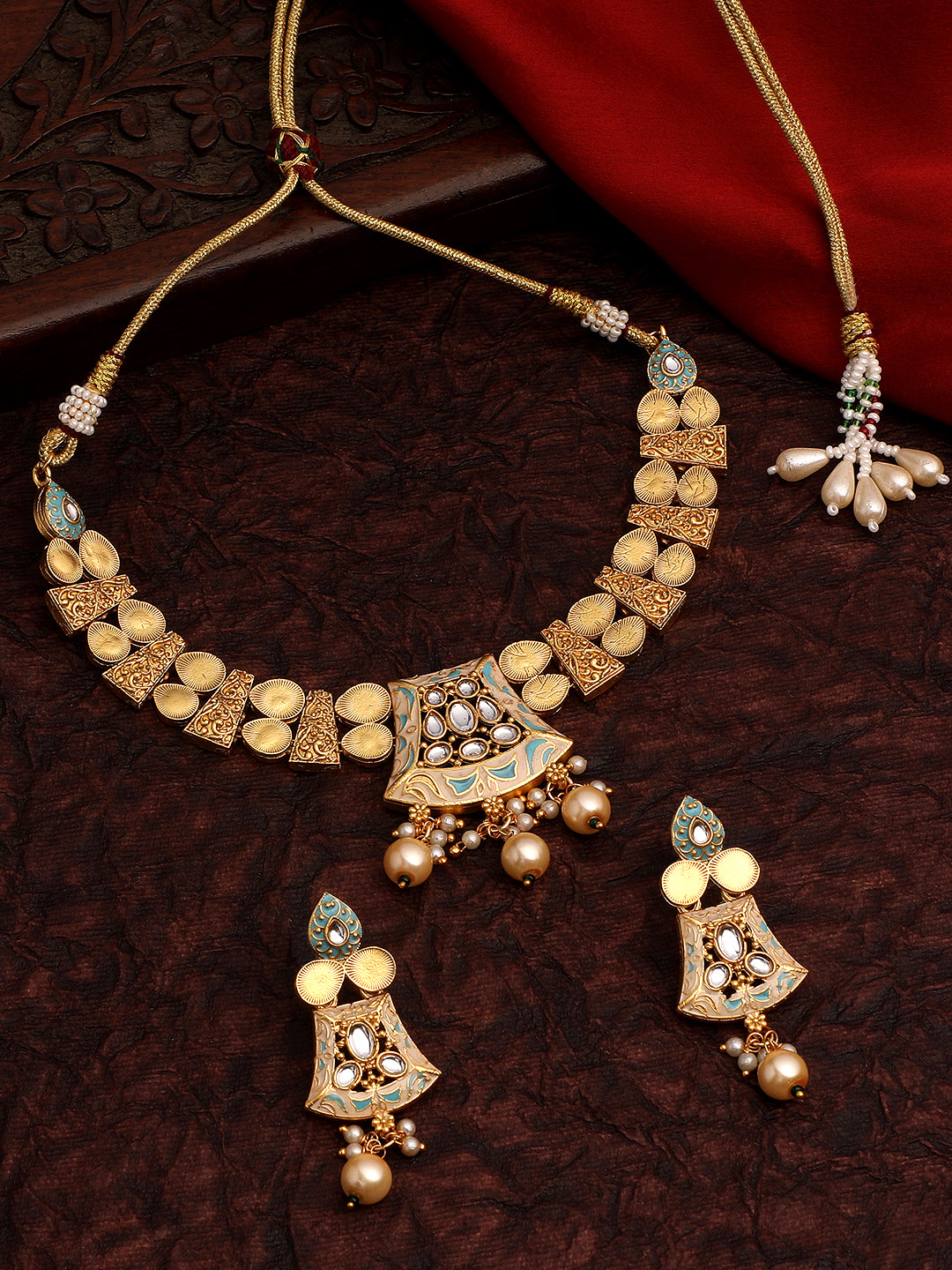 Enchanted Meenakari Choker Set