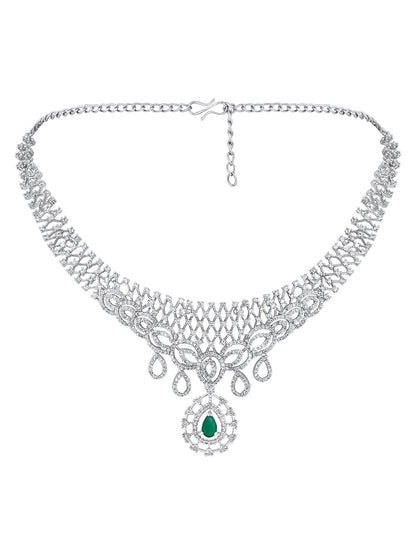 Emerald Elegance CZ Jewellery Set