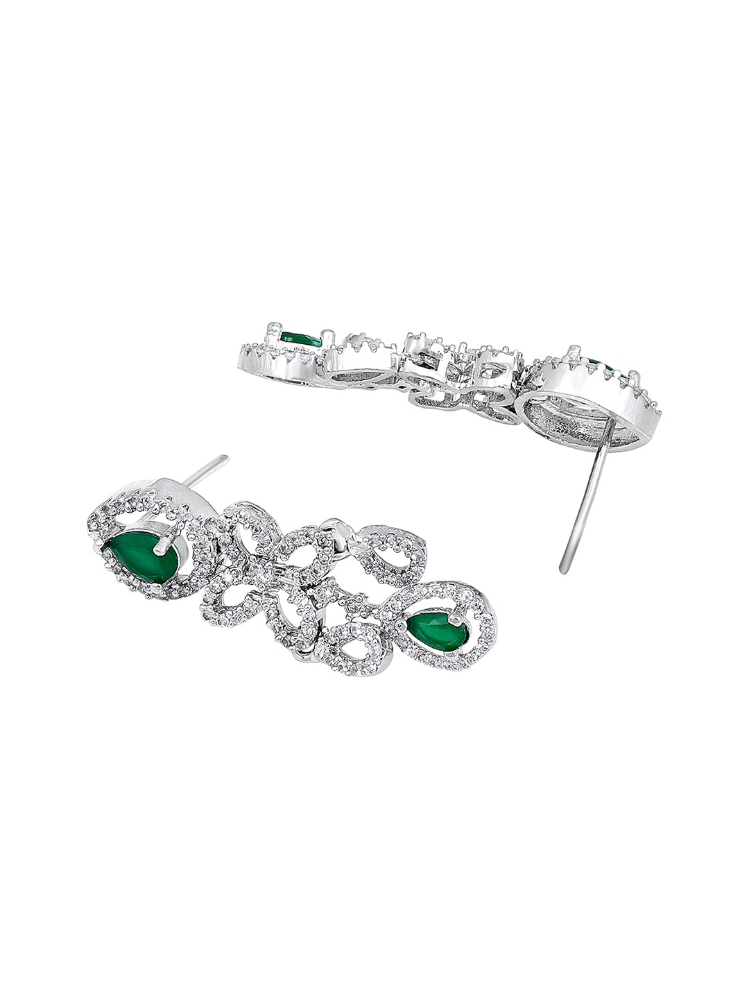 Emerald Elegance CZ Jewellery Set