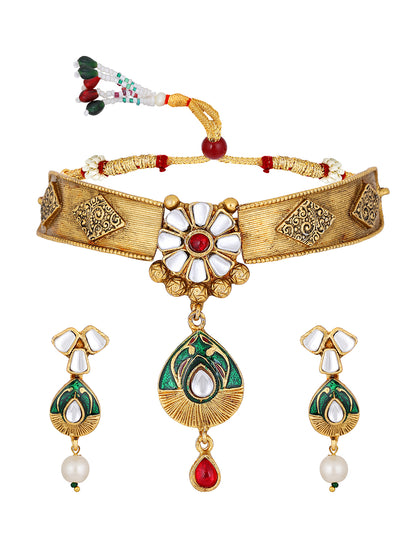 Elegant Meenakari Choker Set