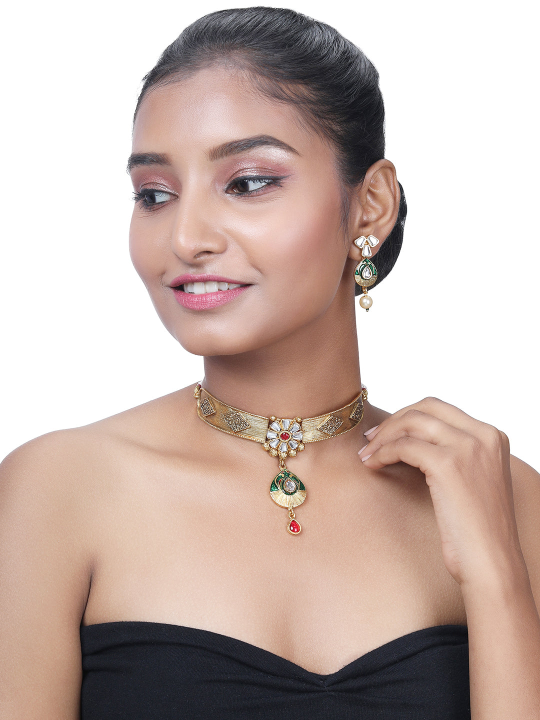 Elegant Meenakari Choker Set