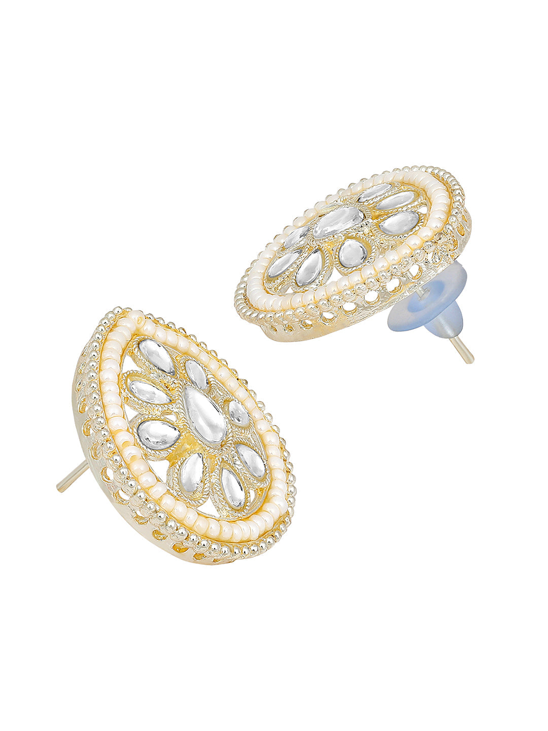 Gold-Plated Pearl Necklace Setwith Drop Earring