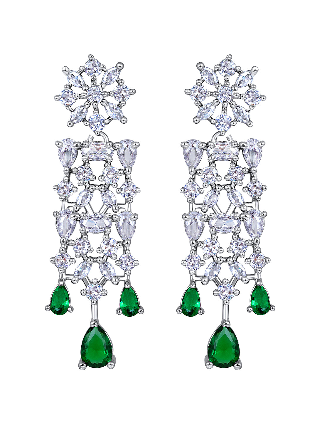 Emerald Elegance Green Stone Choker Set